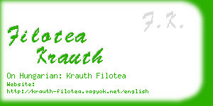 filotea krauth business card
